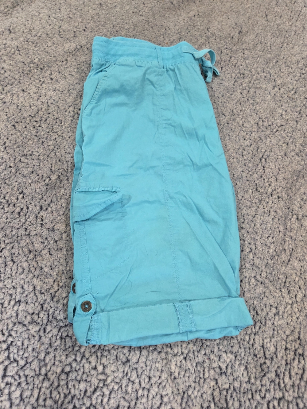 Turquoise Dash Bermuda Shorts